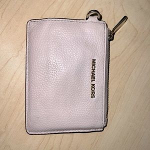 Michael Kors light pink leather coin purse